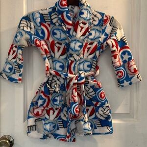 Avenger Blue and Red Plush Pajama Robe